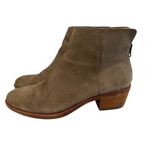Kork Ease Kecia Ankle Bootie Womens 8.5W Suede Leather Tan Classic Minimalist